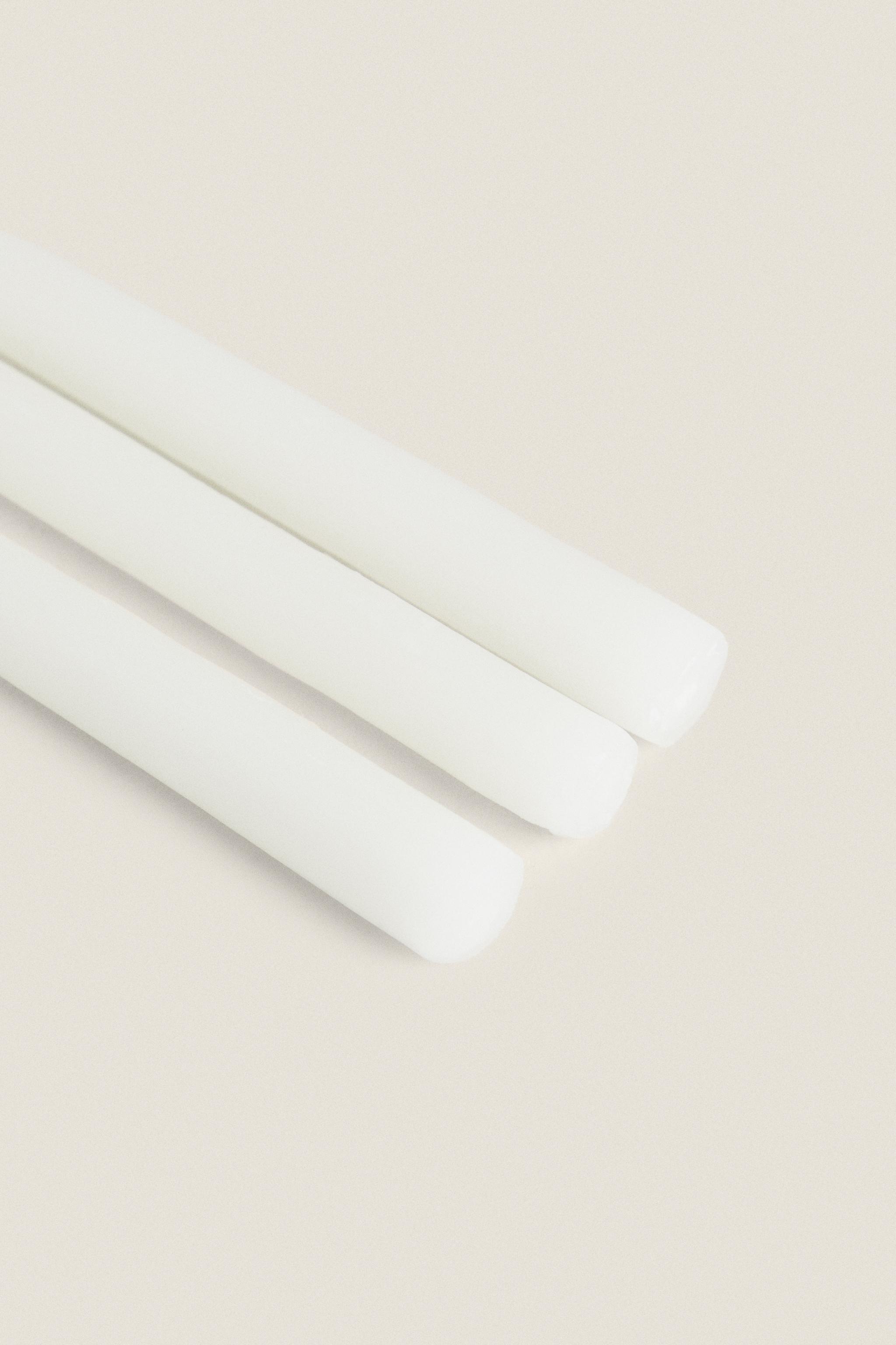 SET OF DECORATIVE CYLINDRICAL LONG TAPER CANDLES (SET OF 6)